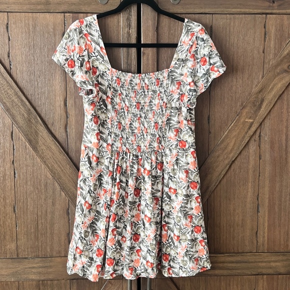 Abercrombie & Fitch Knot-Front Fruit Print Mini Dress Size LP - Picture 4 of 8